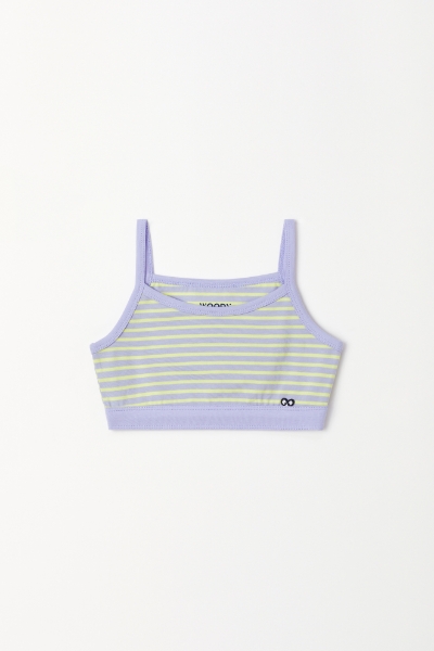 Resim 10-16 Yaş Kız Çocuk Atlet-Spt - 916-Balina Temalı Çizgili Mavi