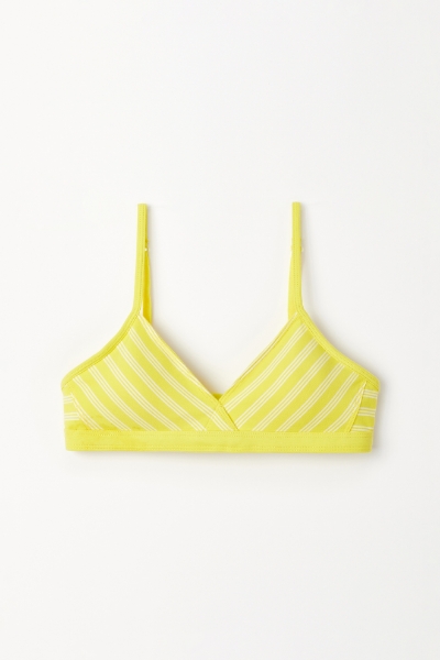 Resim Sütyen-Bra - 918-Tukan Temalı Çizgili Sarı