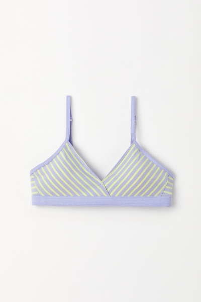 Resim Sütyen-Bra - 916-Balina Temalı Çizgili Mavi