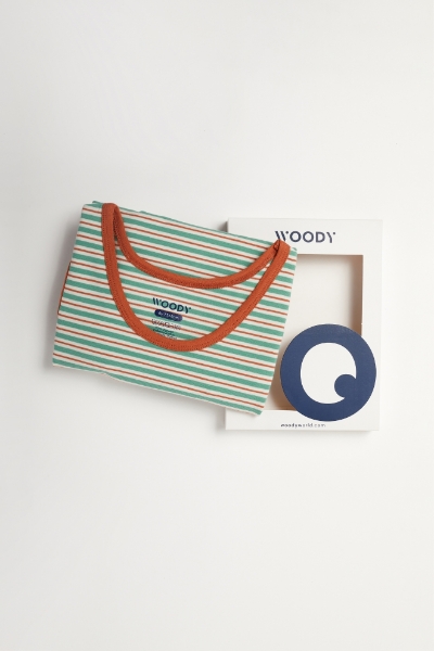 Resim 10-16 Yaş Erkek Çocuk Atlet-Ves - 914-Kaplumbağa Temalı Çizgili Turuncu