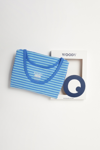 Resim 2-8 Yaş Erkek Çocuk Atlet-Ves - 913-Balina Temalı Çizgili Mavi