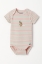 Resim Pamuklu Bebek Body-Res - 917-Kaplumbağa Temalı Çizgili Pembe