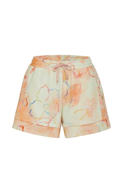 Resim Cepli Sweat Şort-Mle - 986-Çok Renkli Baskılı 