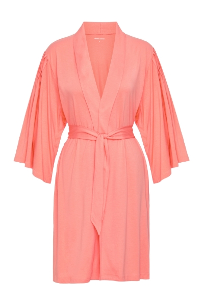 Resim Kuşaklı Sabahlık-Xna - 542-Çöl Çiçeği Pembesi