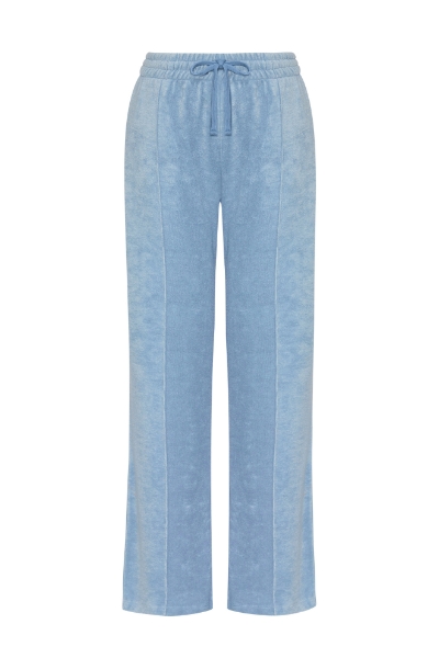 Resim Terry Geniş Paça Pantolon-Thc - 800-Kül Mavisi