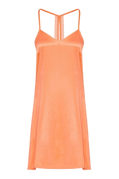 Resim Sırt Detaylı Viskoz Elbise-Xdo - 542-Çöl Çiçeği Pembesi