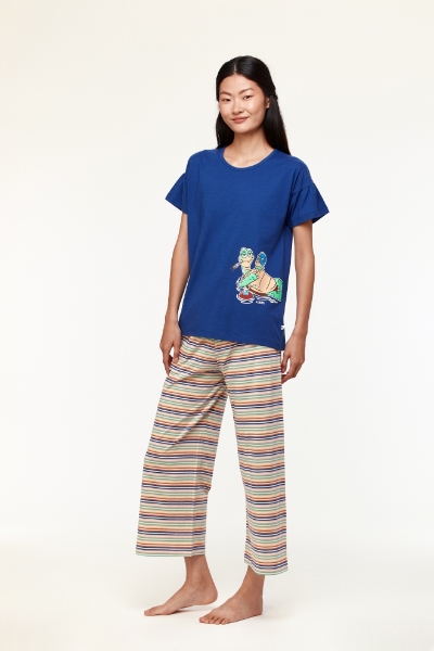 Resim Kadın Pijama-Bsk - 856-Soğuk Mavi