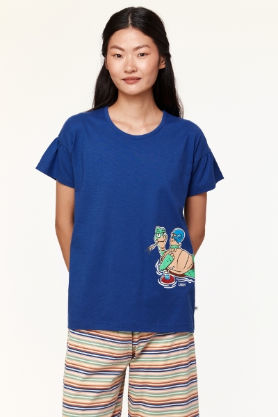 Resim Kadın Pijama-Bsk - 856-Soğuk Mavi