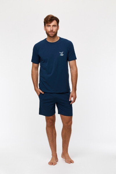 Resim Erkek Pijama-Qts - 888-Lacivert