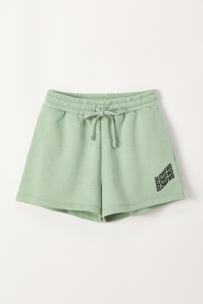 Resim Kadın Şort-Slq - 711-Küf Yeşili