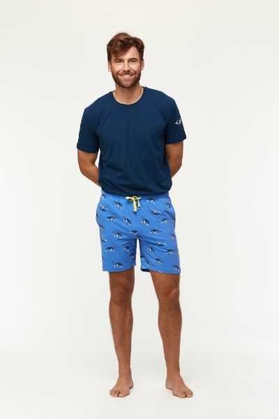 Erkek Pijama-Qrs - 888-Lacivert