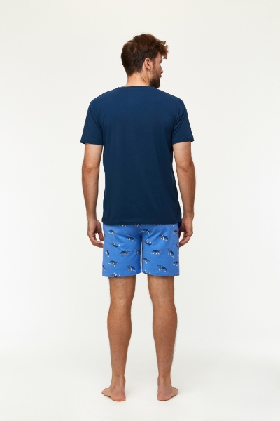 Resim Erkek Pijama-Qrs - 888-Lacivert