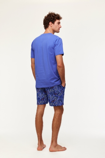 Resim Erkek Pijama-Qrs - 829-Mor Mavi