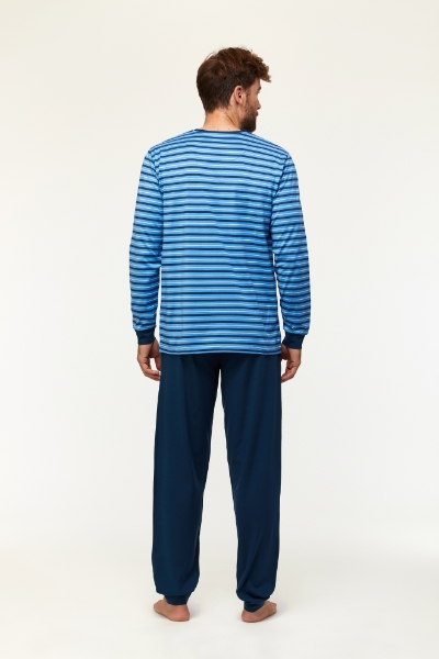 Resim Erkek Pijama-Mvl - 935-Mavi Çizgili