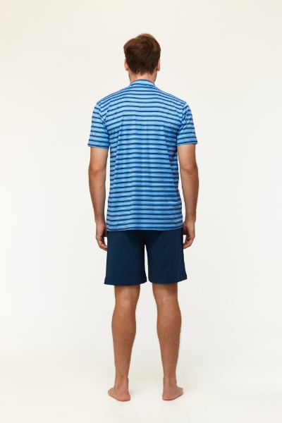Resim Erkek Pijama-Msh - 935-Mavi Çizgili