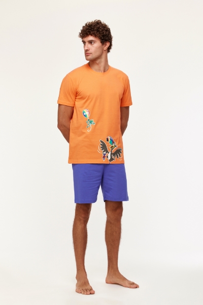 Resim Erkek Pijama-Psu - 539-Papaya Rengi