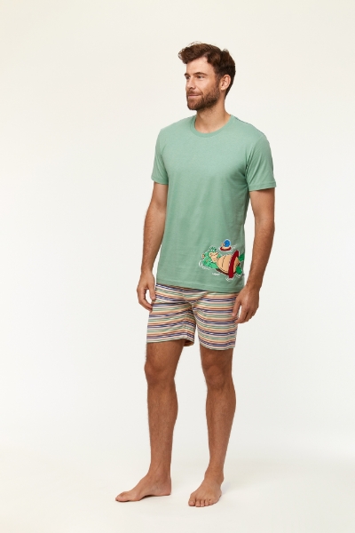 Resim Erkek Pijama-Psu - 724-Elmas Yeşili