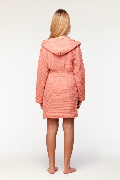 Resim 2-8 Yaş Müslin Sabahlık-Yna - 491-Pudra Pembesi