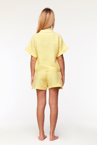 Resim 2-8 Yaş Kız Çocuk Pijama-Ypf - 609-Açık Sarı