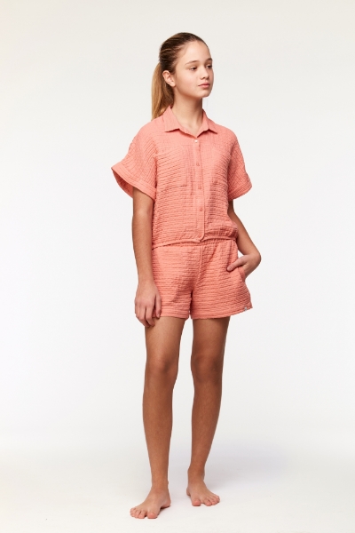 Resim 2-8 Yaş Kız Çocuk Pijama-Ypf - 491-Pudra Pembesi