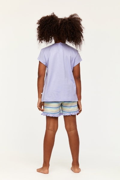 Resim 2-8 Yaş Kız Çocuk Pijama-Psg - 306-Lavanta