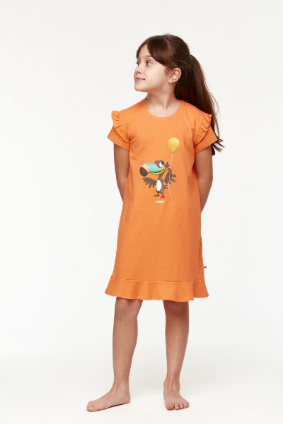 Resim 10-16 Kız Çocuk Gecelik-Bdr - 539-Papaya Rengi