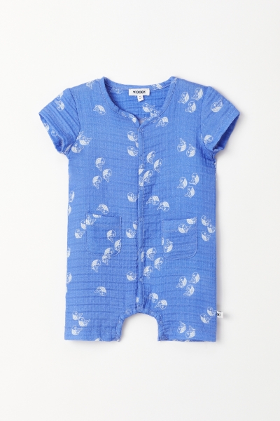 Resim Bebek Tulumu-Rbb - 938-Balina Baskılı Mavi