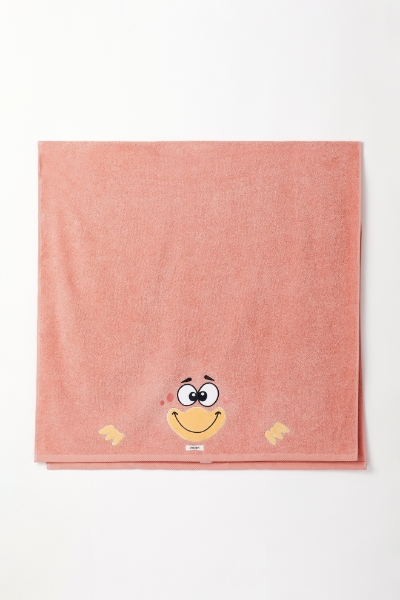 Resim Pamuklu Büyük Ebat Plaj Havlusu-Stw - 491-Pudra Pembesi