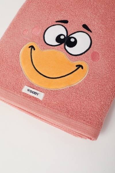 Resim Pamuklu Büyük Ebat Plaj Havlusu-Stw - 491-Pudra Pembesi