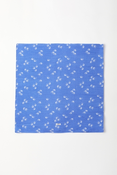 Resim Müslin Bebek Örtüsü-Blm - 938-Balina Baskılı Mavi