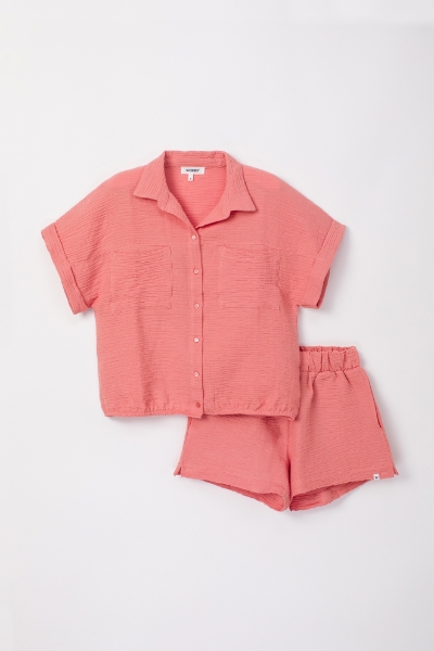 Resim Kadın Pijama-Ypf - 491-Pudra Pembesi