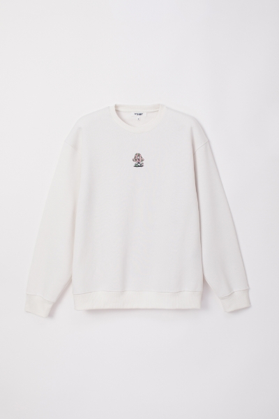 Resim Unisex Sweatshirt-Slh - 102-Opak Beyaz