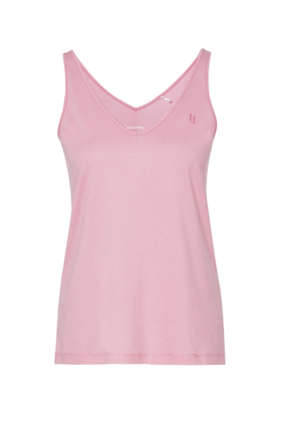 Resim V yaka detaylı bluz-Xlm - 424-Şeker Pembe