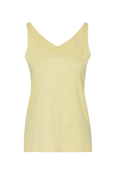 Resim V yaka detaylı bluz-Tla - 604-ELFIN YELLOW