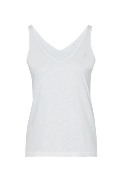 Resim V yaka detaylı bluz-Tla - 106-Ekru