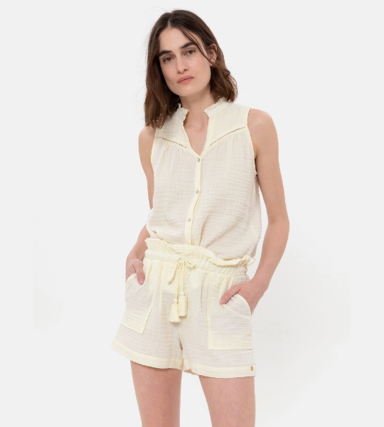 Resim Bağcık detaylı şort-Tle - 701-Doğa Yeşili