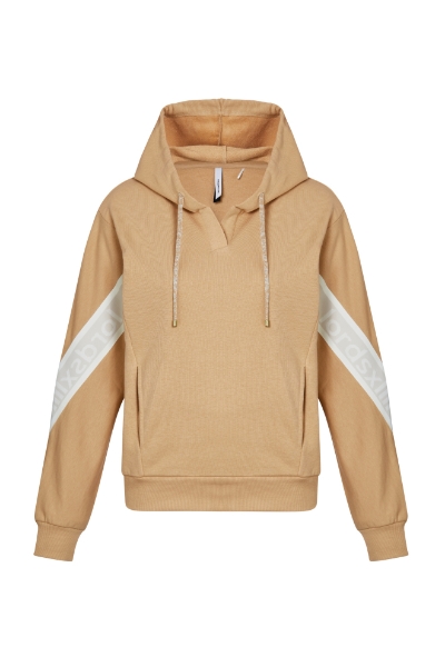 Resim Kapüşonlu Sweatshirt-Mla - 226-Sıcak Kum