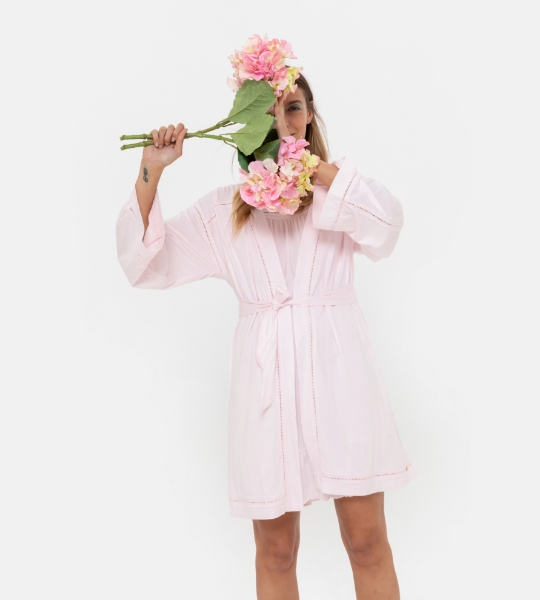 Resim Detaylı kimono-Xnc - 412-Toz Pembe