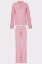 Resim Gömlek yaka detaylı pijama takımı-Xpc - 424-Şeker Pembe