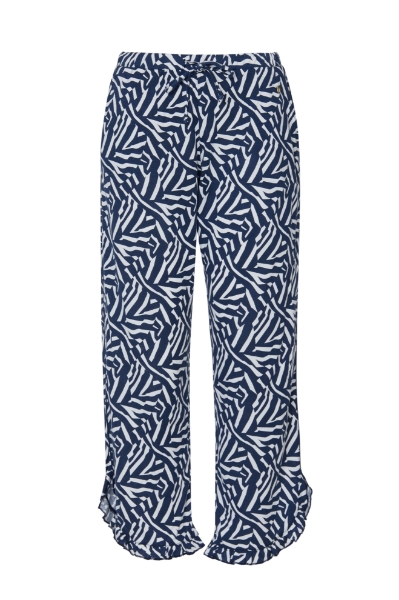 Resim Fırfır detaylı rahat kesim pantolon-Xln - 920-Zebra Baskılı
