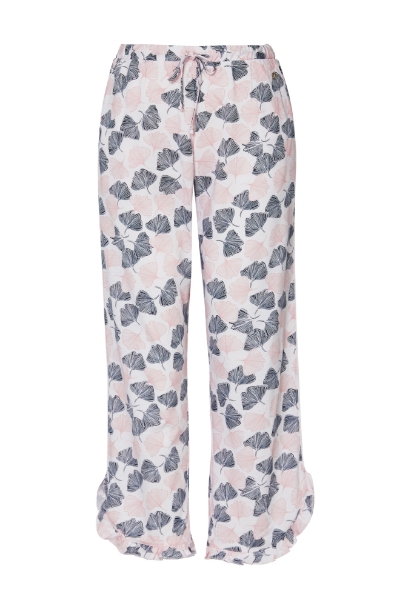 Resim Fırfır detaylı rahat kesim pantolon-Xln - 915-Fısıldayan Pembe Yapraklar