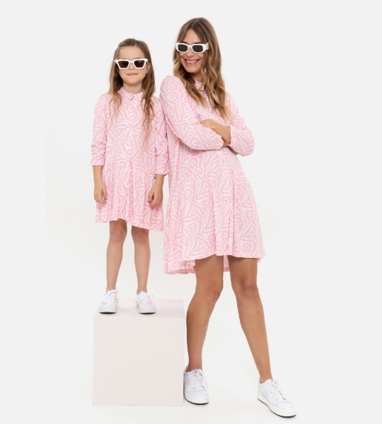 Resim Hakim yaka detaylı büzgülü elbise-Xdj - 917 LXL large AOP B