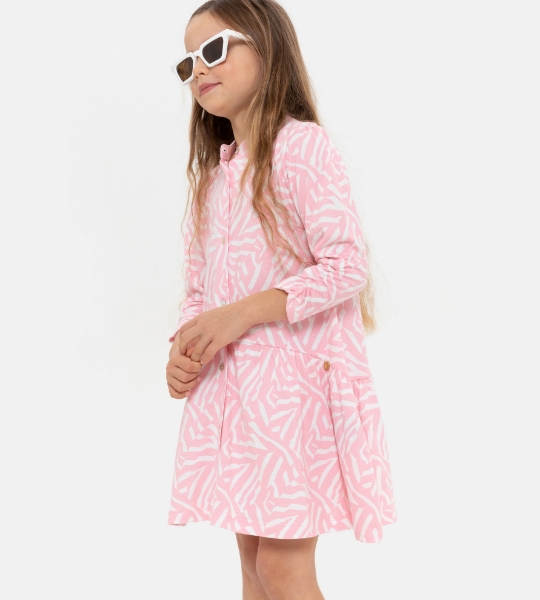 Resim Hakim yaka detaylı büzgülü elbise-Xdj - 917 LXL large AOP B