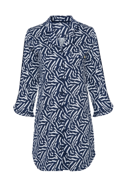 Resim Gömlek elbise-Xdh - 920-Zebra Baskılı