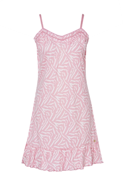 Resim Fırfır detaylı askılı gecelik-Xdb - 917 LXL large AOP B