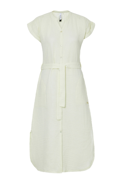 Resim Önden düğmeli rahat kesim elbise-Tda - 701-Doğa Yeşili