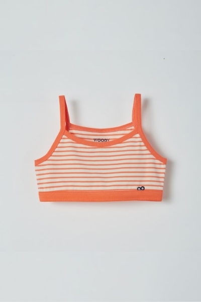 Resim 10-16 Yaş Kız Çocuk Atlet-Spt - 948-Deniz Kuşu Temalı Çizgili Somon