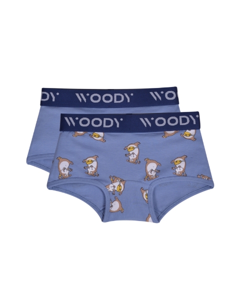 Resim 2-8 Yaş 2’li Kız Çocuk Külot- - 089-Gine Domuzu Temalı Baskılı Set