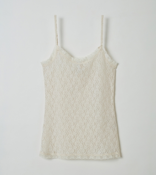 Resim Dantel ince askılı atlet-Lle - 112-Ekru 