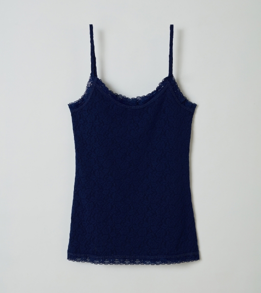 Resim Dantel ince askılı atlet-Lle - 878-Kozmik Lacivert